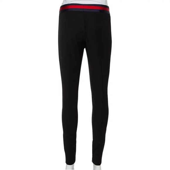 Gucci Black Straight Fit Trouser Pants Red/Blue Crystal Bow Waistband - Picture 5 of 9